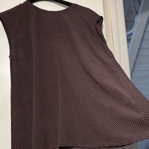 Eileen Fisher Purple and Cream Textured Dress